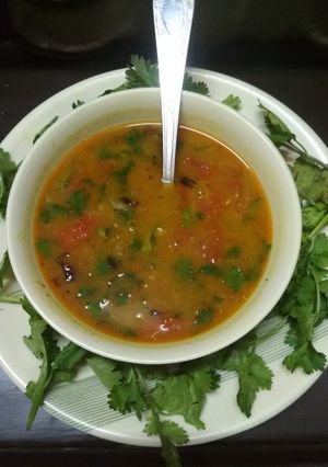 A picture of Dhaba style dal.