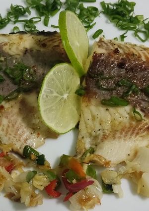 Una foto de Filete de carpa china al sartén