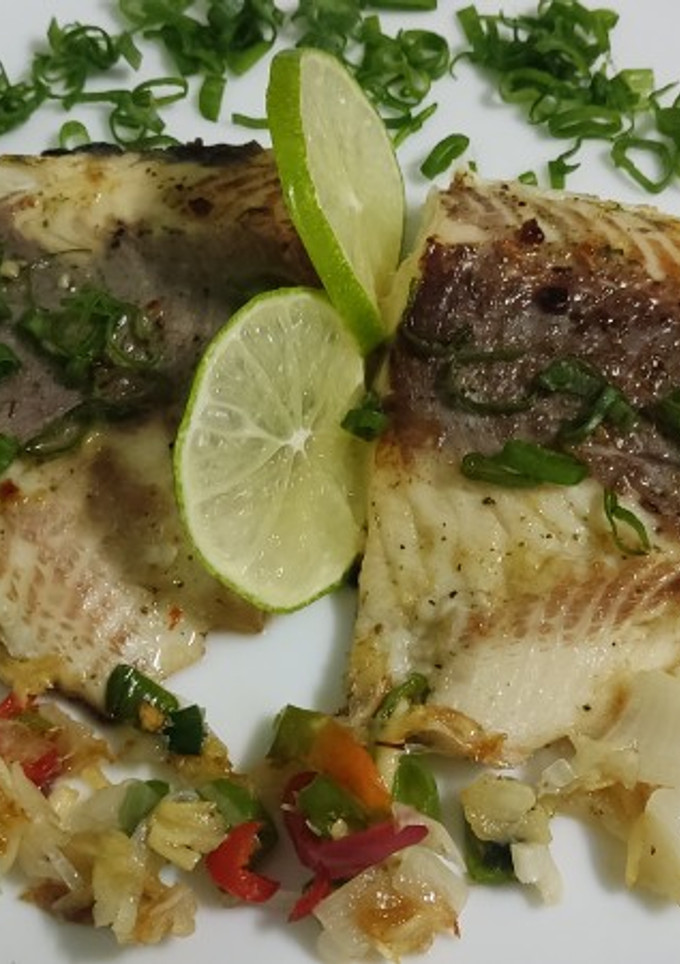 Una foto de Filete de carpa china al sartén