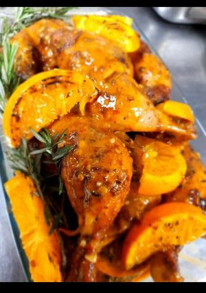 A picture of Marisa's Citrus Christmas Chicken.