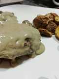 Ternera al roquefort con patatas al horno