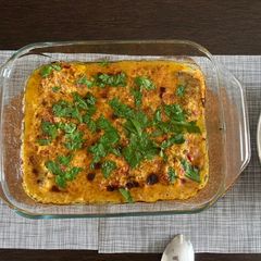 A picture of Lemon Baked Fish (with tons of creamy sauce).