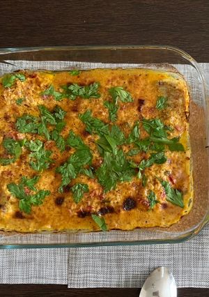 A picture of Lemon Baked Fish (with tons of creamy sauce).
