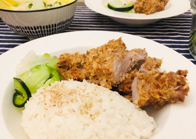 Simple Way to Make Homemade Super Crispy &amp; Juicy Baked Tonkatsu 🐷