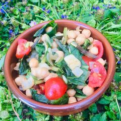 A picture of Espinacas con Garbanzos (chickpeas and spinach tapas) 🌱.