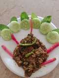 Qeema podina (Mince with mint leaves)