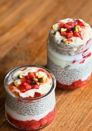 Une photo de Pudding Chia Cheesecake Fraises