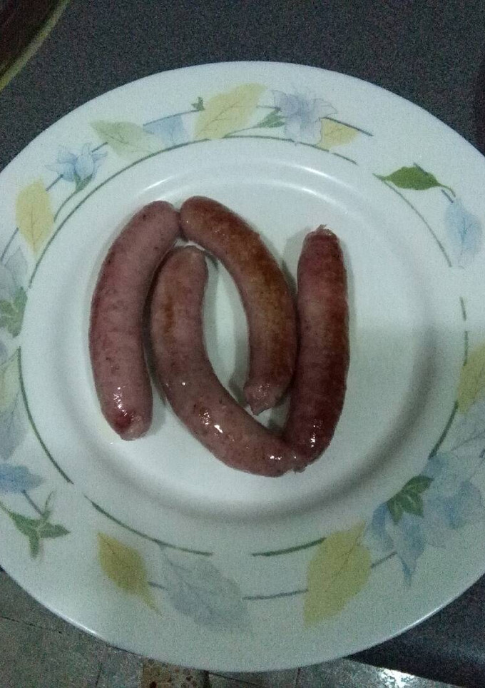 Una foto de Salchichas frescas al vino