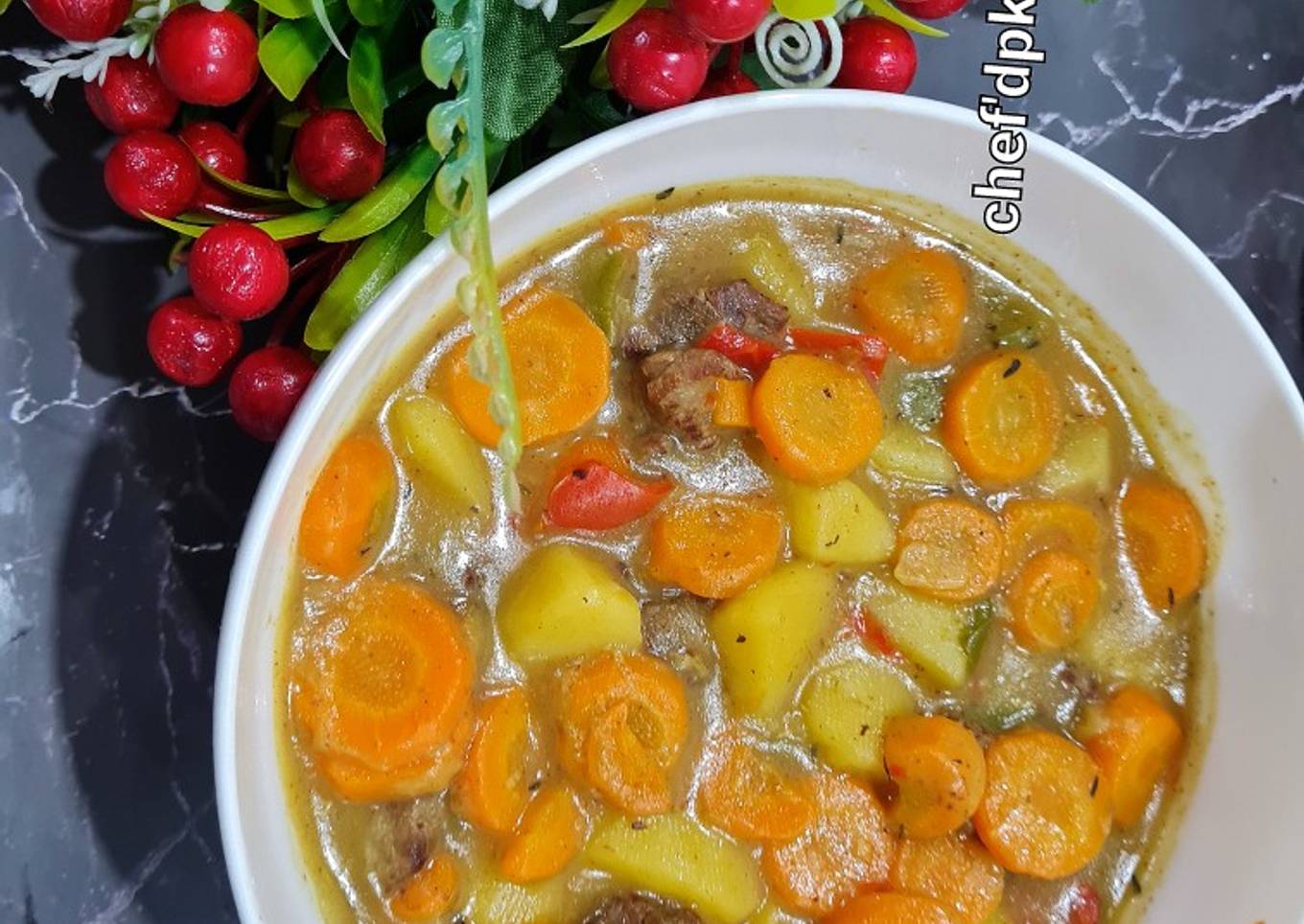 One pot beef stew