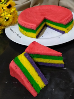 Foto resep Bolu nutrijel pelangi