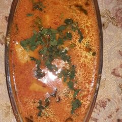 A picture of Kathiyawadi dhokli ni sabzi.