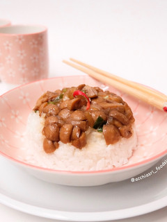 Foto resep Nasi Tim Jamur Sederhana