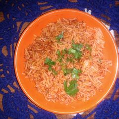 A picture of Schezwan rice.
