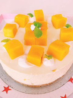 芒果棉花糖乳酪蛋糕 的食譜成品照片