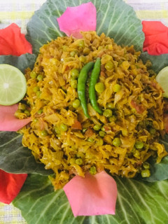 A picture of Farm fresh Cabbage -Peas Korma.