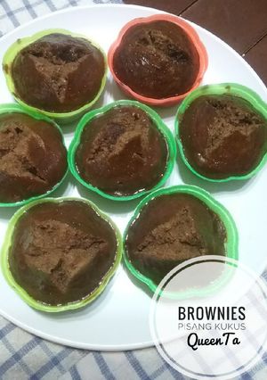 Foto resep Eggless Brownies Pisang Kukus QueenTa