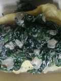Omelette relleno de espinaca