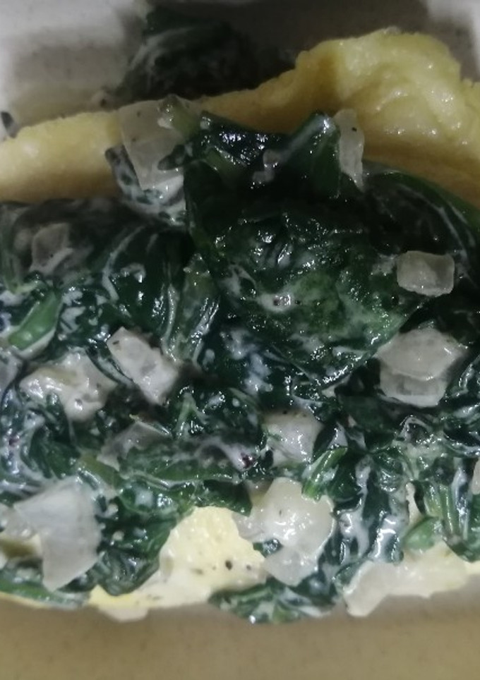 Una foto de Omelette relleno de espinaca