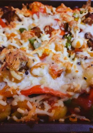 A picture of Baked pasta.