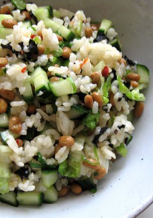 A picture of Crunchy Nattō Mazegohan.