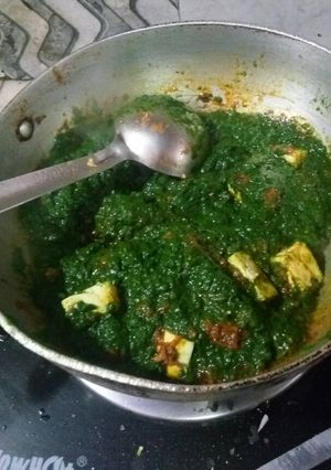 A picture of Palak Paneer.
