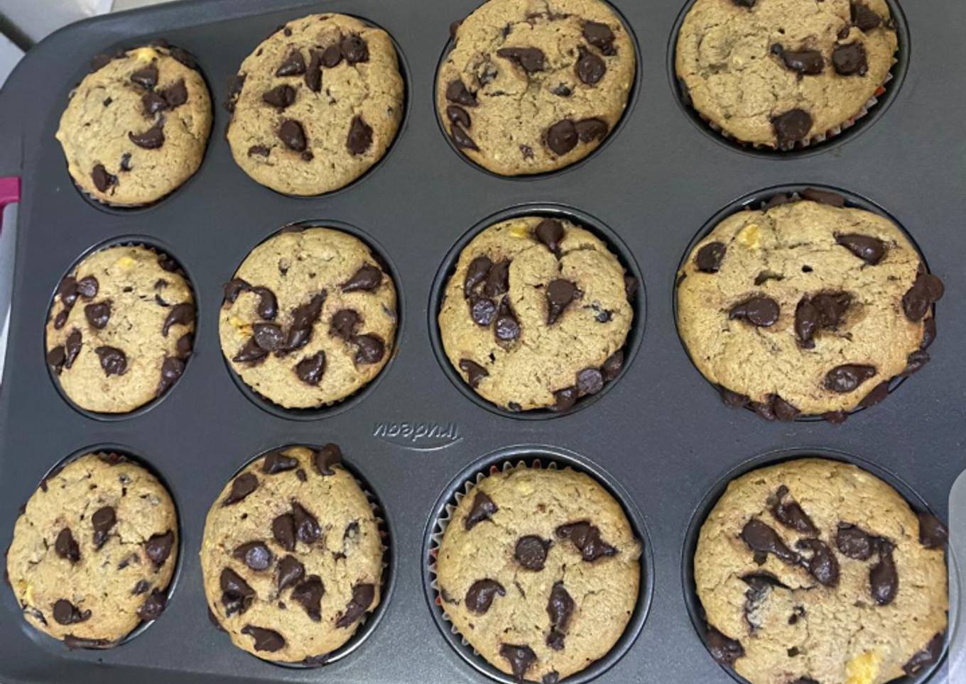 Chocolate chip banana muffins