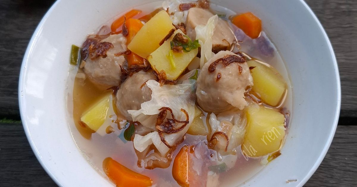 Sop Pentol Bakso Sapi Simpel