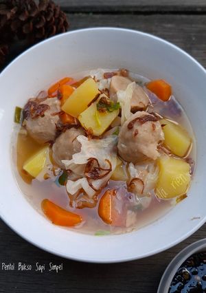 Foto resep Sop Pentol Bakso Sapi Simpel