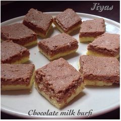 A picture of Chocolate milk burfi.