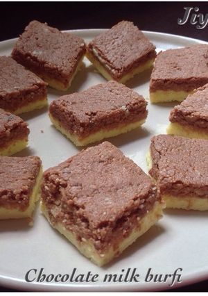 A picture of Chocolate milk burfi.