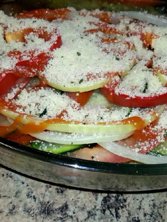 Una foto de Cus Cus con verduras y soja deshidratada al horno(vegano)