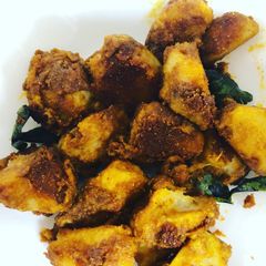 A picture of Crispy Taro fry / cheppakizhangu fry.