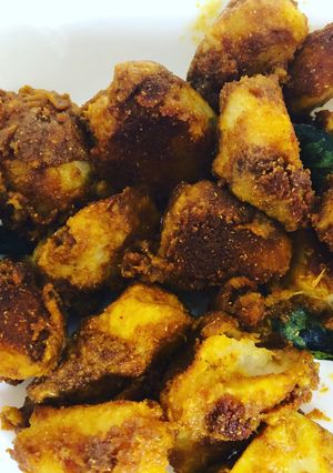 A picture of Crispy Taro fry / cheppakizhangu fry.
