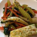 Celery & Carrot Kimpira Stir-fry