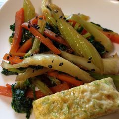 Celery & Carrot Kimpira Stir-fry A picture of Celery & Carrot Kimpira Stir-fry.