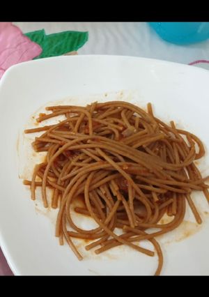 Foto resep Asian spicy wheat spagetty #diet