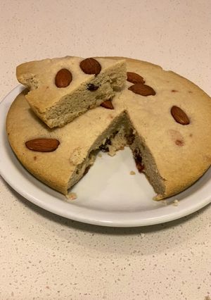 Una foto de Torta rápida con bagazo de almendras