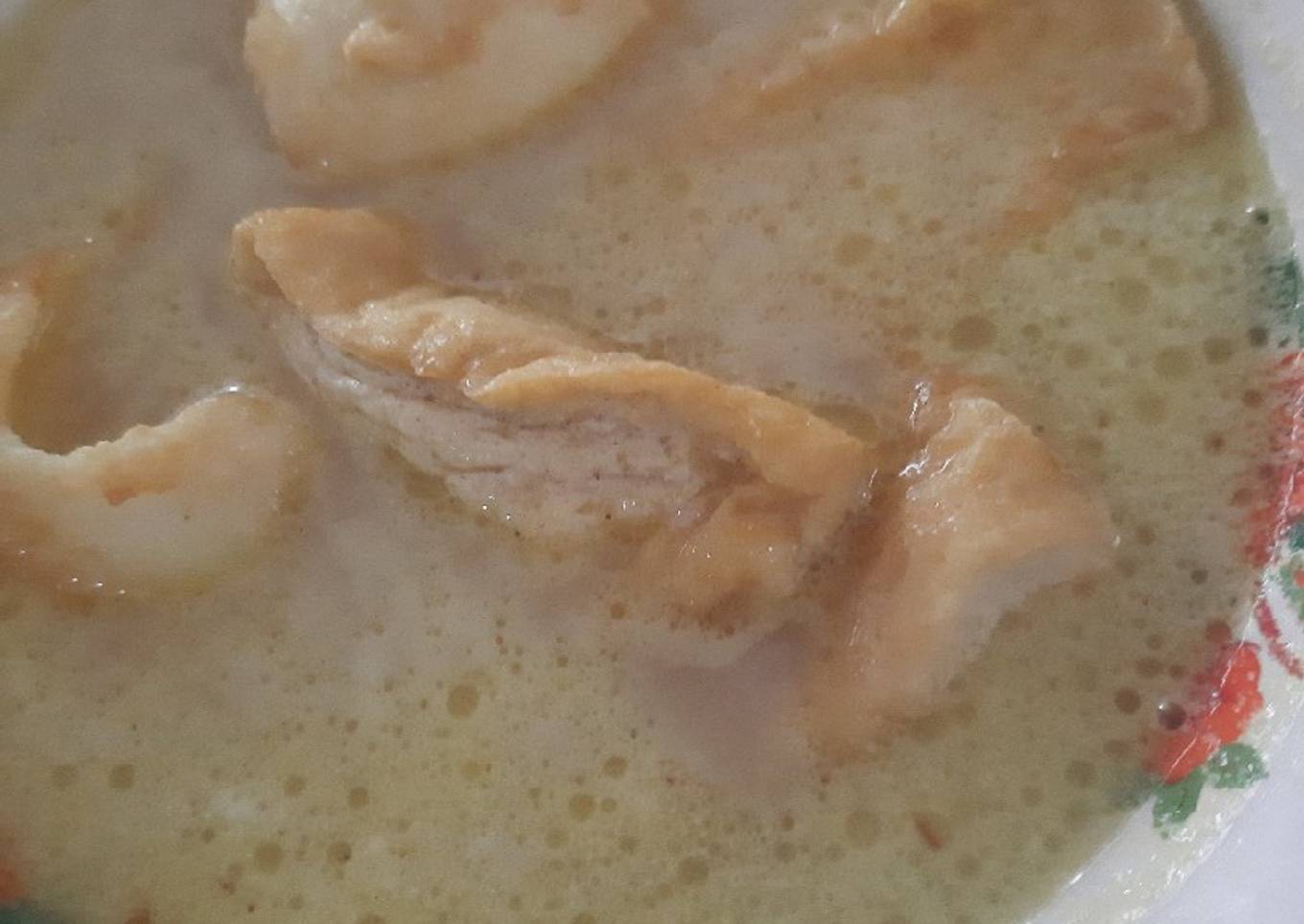 Tahu telur kuah santan