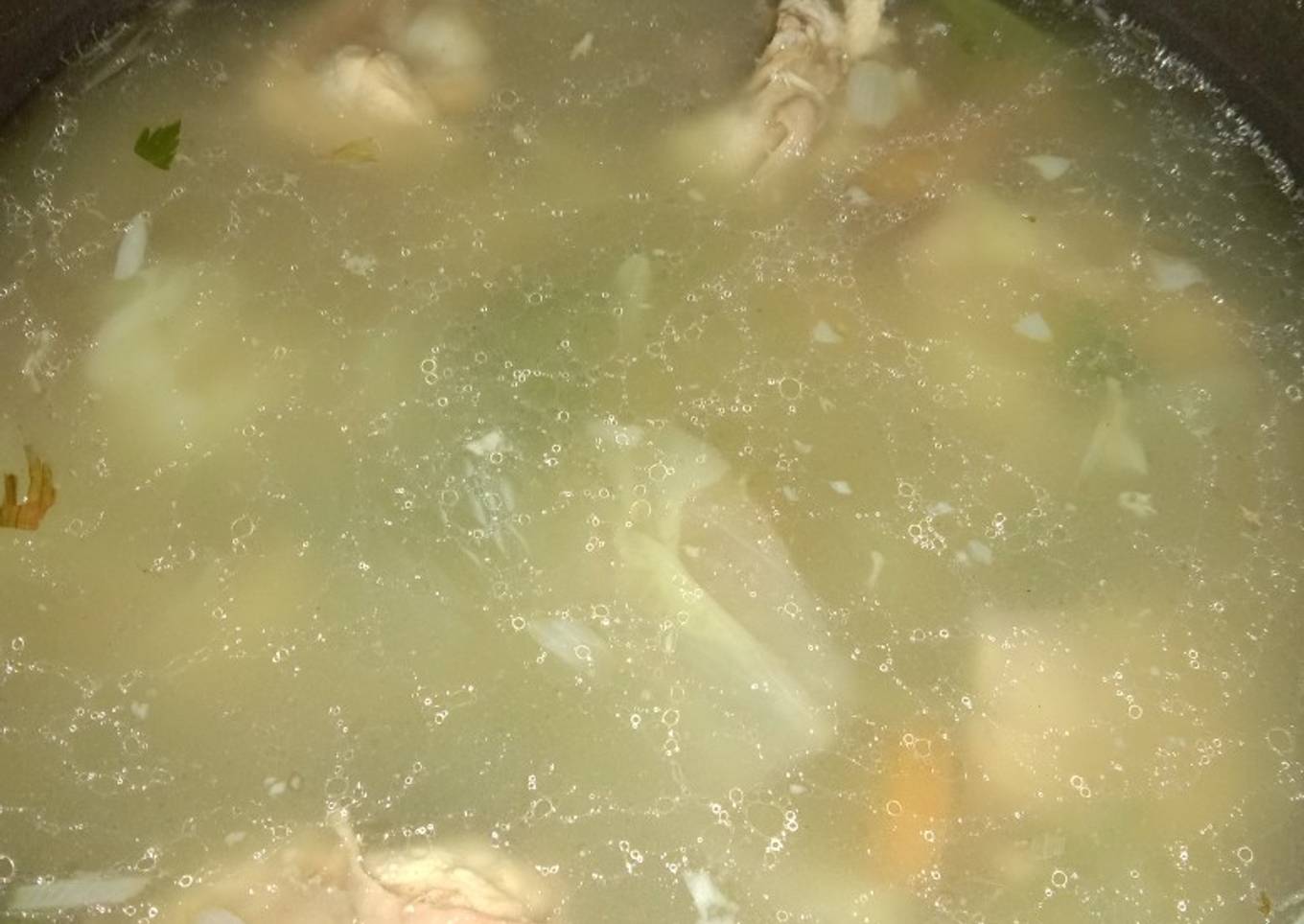 Sayur sop ayam+telor puyuh