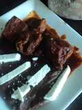 Costillas en salsa de chiles fritos las Correa sin picor