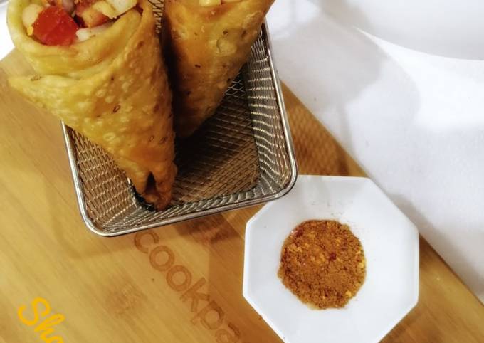 Recipe of Homemade Cone chaat