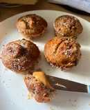 Muffins/cupcakes de banana sin TACC, azúcar ni lácteos 🍌