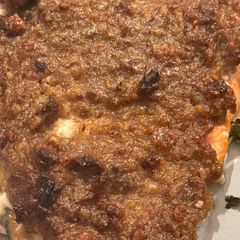 A picture of Tricia’s Sweet Mustard Pecan Salmon.