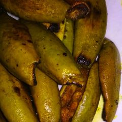 A picture of Potol bhaja(parwal fry).