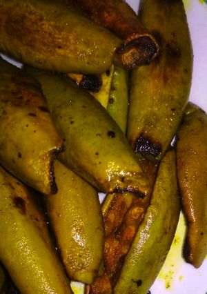 A picture of Potol bhaja(parwal fry).