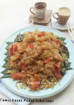 Foto resep Kates Tumis Kikil Sapi Pedas