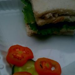 A picture of Sardine salad sandwich.