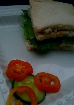 A picture of Sardine salad sandwich.