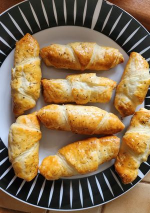 Une photo de Croissants au saumon