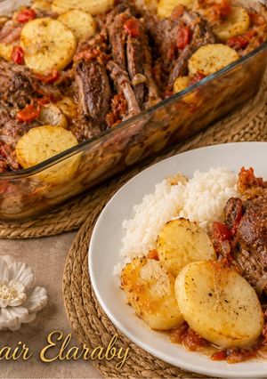 صورة لوصفة موزات ضأن مع البطاطس في الفرن🐏🥔🥩🍛